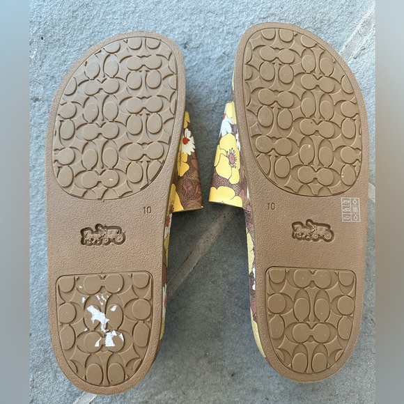 COACH Udele Sig Floral Sport Slide - Size 10 - Picture 4 of 5